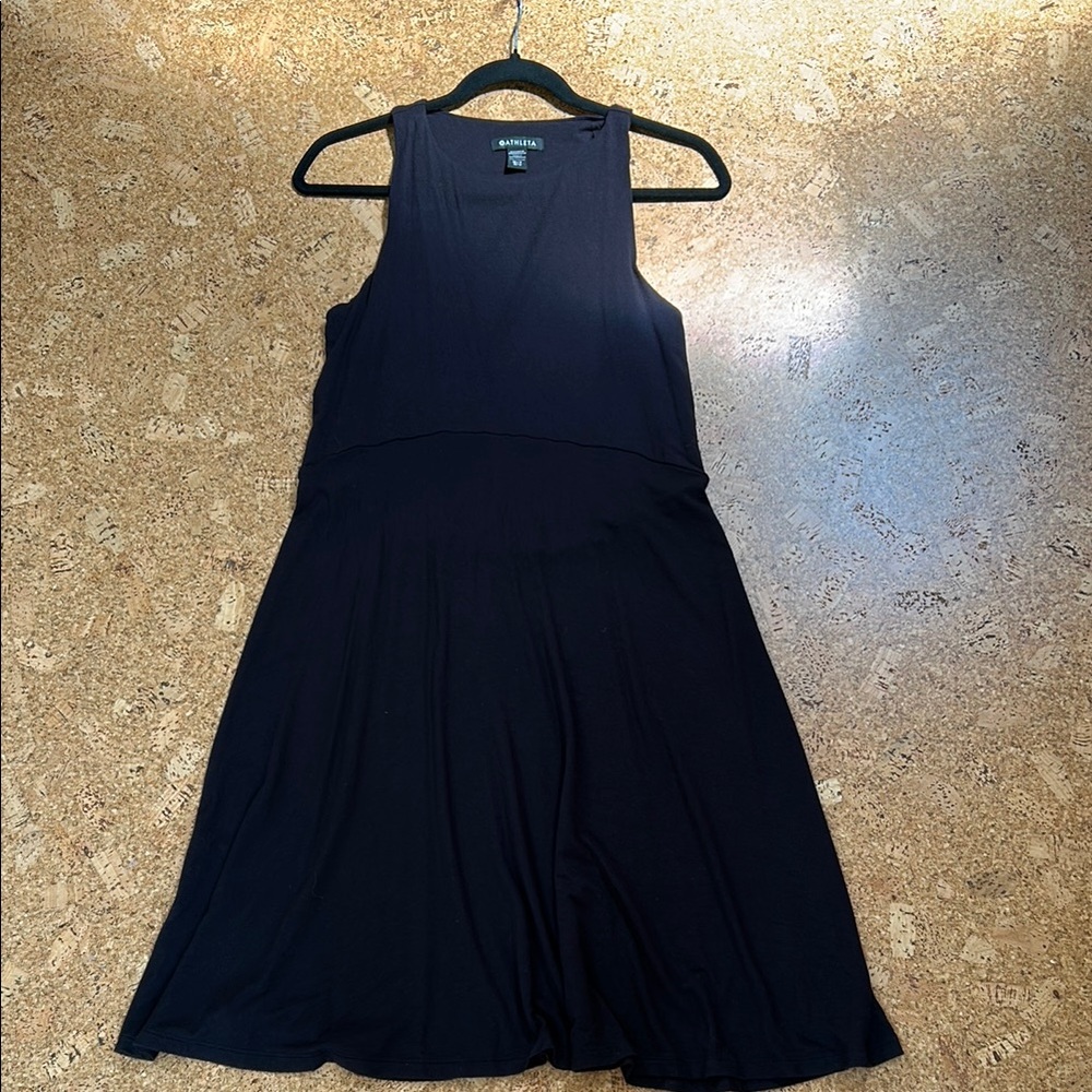 Athleta Black Sleeveless A-Line Dress